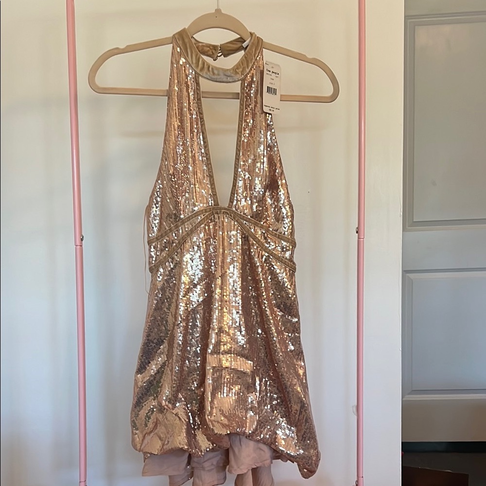 Free People Rose Sequin dress
